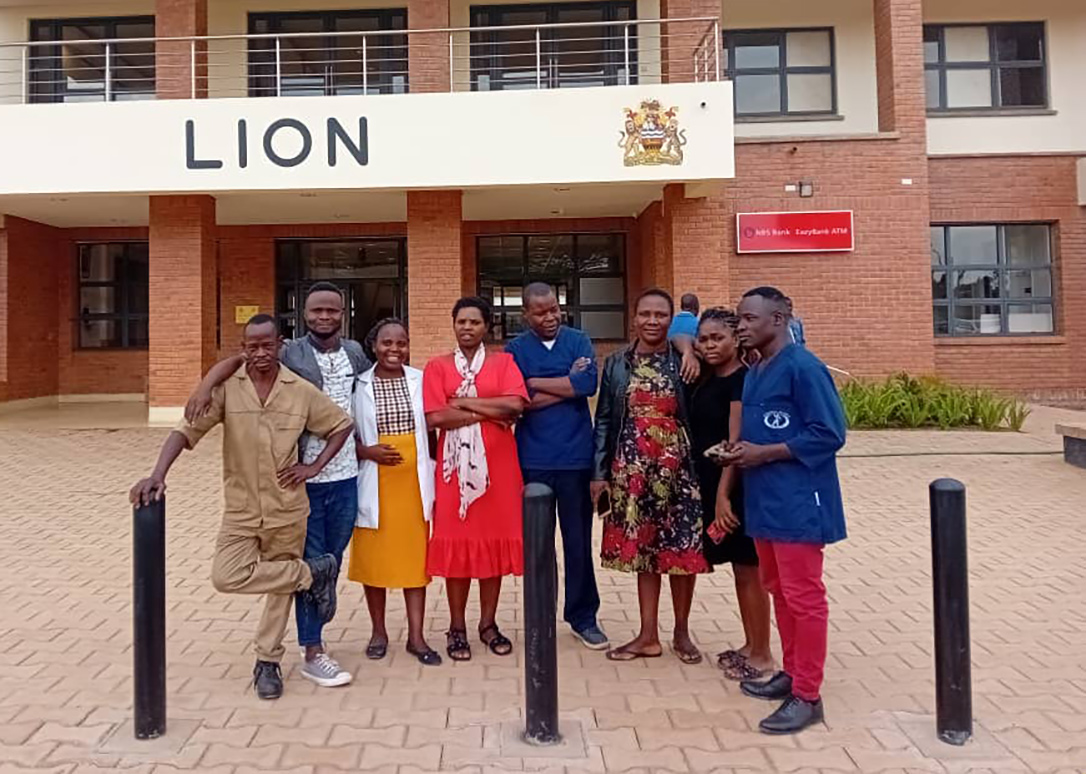Bena at the team at the Lilongwe Institute of Orthopaedics and Neurosurgery