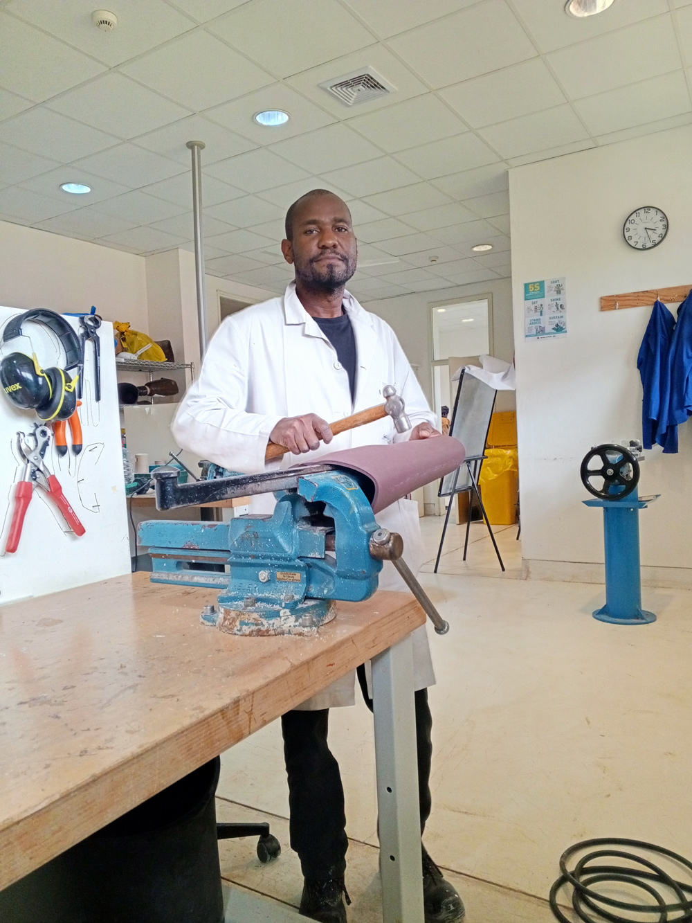 George Milanzi working at 500 miles